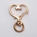 Goldfarbenes Herz Federverschluss Schlüsselanhänger Metall Karabiner DIY Schmuck Zubehör - Gold Herz Schnalle