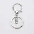 Silberner Metall Karabiner Haken Schlüsselanhänger 3-teiliges Set DIY Taschen Zubehör - Silber