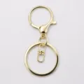 Goldene Metall Schlüsselanhänger Zubehör 3-teiliges Set für DIY Taschen Anhänger Basteln. - Hellgrünes Gold