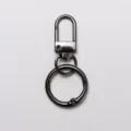 Gunmetal metal keyring spring snap hook loop hardware accessory DIY jewelry making part - Gunmetal - Gate Buckle + Spring Ring