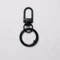 Porte-cles en metal noir avec ressort, accessoire DIY pour loisirs, mousqueton solide et durable. - Noir - Boucle de Porte + Anneau à Ressort