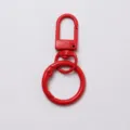 Mousqueton métallique rouge porte-clés accessoire DIY anneau fend pour sacs et clés. - Rouge - Boucle de Porte + Anneau à Ressort