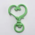 Green heart shaped metal lobster clasp keychain hook DIY bag pendant jewelry making accessory - Green Heart Buckle