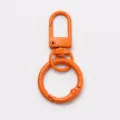 Crochet mousqueton en métal orange vif porte-clés accessoire de bricolage artisanal - Orange - Boucle de Porte + Anneau à Ressort