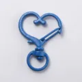 Blue heart-shaped metal swivel lobster clasp keychain DIY bag pendant accessories hardware - Royal Blue Heart Buckle