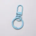 Mousqueton à ressort en métal bleu clair porte-clés accessoire bijoux DIY anneau de liaison. - Bleu Clair - Boucle de Porte + Anneau à Ressort
