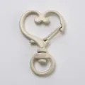 Heart-shaped alloy lobster clasp keychain DIY bag pendant metal hardware accessory. - Off-White Heart Buckle