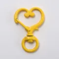 Yellow heart shaped lobster clasp alloy DIY keychain jewelry accessory bag pendant - Yellow Heart Buckle