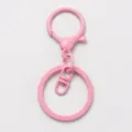 Pink metal lobster clasp keychain hardware DIY accessory set, cute bag charm pendant hook. - Pink