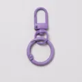 Mousqueton a ressort laque violet pour porte-cles, crochet metallique robuste pour bijoux DIY. - Violet - Boucle de Porte + Anneau à Ressort