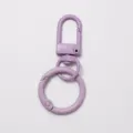 Mousqueton à ressort en métal violet clair et anneau rond ouvert accessoires pour bijoux DIY. - Violet Clair - Boucle de Porte + Anneau à Ressort