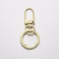 Mousqueton porte-clés en métal beige accessoire de bijoux DIY anneau de connexion rond - Beige - Boucle de Porte + Anneau à Ressort
