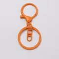 Orange paint baked lobster clasp keychain ring set DIY metal accessory hardware parts variant - Orange