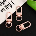 Mousquetons en métal or rose porte-clés fermoirs à ressort accessoires bijoux DIY - Or Rose - Boucle de Porte