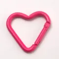 Rosa herzförmiger Aluminium Karabiner Haken für Outdoor Rucksack und Wasserflasche Sku - Rosenrot