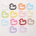 Bunte Ente Feder Schnalle Legierung Schlüsselanhänger DIY Schmuck Zubehör Set mit 14 Farben - Mehrfarbig