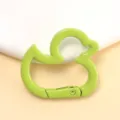 Green duck spring snap hook keychain alloy DIY jewelry accessories connecting ring cute charm - Fruit Green