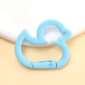 Blue duck spring clasp keychain DIY jewelry accessory alloy connecting ring fastener - Blue