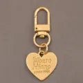 Goldenes Herz Schlüsselanhänger Metall Tasche Charm DIY Zubehör stilvoller Anhänger. - Gold