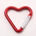 Roter herzförmiger Aluminium Karabiner Clip leichtes Outdoor Rucksack Haken Werkzeug - Rot