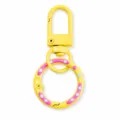 Yellow donut spring ring keychain diy bag pendant cute cartoon metal clasp jewelry accessory - Light Yellow