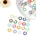 33mm colorful metal open jump rings U shaped key ring clasps for DIY craft accessories. - 8x12mm Open Jump Rings / Multicolor