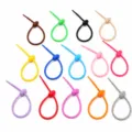 22cm Bunte Silikon Kabelbinder Kaulquappe DIY Tasche Schlüsselanhänger Zubehör Neu - Bunt - Kaulquappen-Schnalle