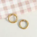 Goldene runde Federringe als DIY-Schmuckzubehör, Schlüsselanhänger und Bastelteile. - Außendurchmesser 20mm Feder Schnalle / Gold