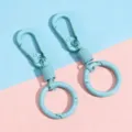 Mousquetons à ressort en métal bleu clair porte-clés DIY accessoires de sac pour modèle - Ensemble Trois Pièces Homard / Bleu