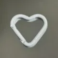 White heart carabiner clip alloy keychain hook cute heart backpack accessory DIY jewelry part - Heart Buckle / White