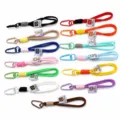 Bunte Paracord Schlüsselanhänger Kordel mit Karabiner für Handyketten und Plüschtiere. - Mehrfarbig