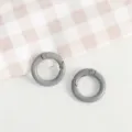 Grey zinc alloy round spring ring snap hook DIY handmade keychain hardware accessory detail - Gray