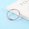 Boucle en fil d'acier enduit violet porte-clés accessoire de bijoux DIY vue de détail - Violet