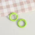 Green zinc alloy spring rings, round DIY keychain hardware, handmade jewelry accessories. - Fruit Green