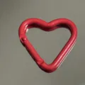 Red heart carabiner detail, aluminum alloy key chain clip and backpack accessory hook - Heart Buckle / Red