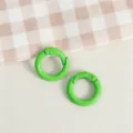 Green round spring snap hooks for DIY handmade jewelry keychain bag accessories hardware parts - Green