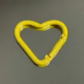 Heart shaped aluminum alloy carabiner keychain clip, bag charm DIY metal hardware fashion accessory. - Heart Buckle / Yellow