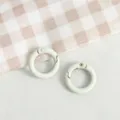 Zinc alloy spring ring clasp detail, round carabiner clip for DIY crafts keychain accessories - Off White