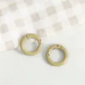 Zinc alloy round spring rings for DIY keychain craft and handmade jewelry accessories - Light Coffee