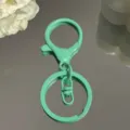 Minzgrüner Metall Schlüsselanhänger Zubehör Set, Karabiner und Ring für DIY Handwerk. - Karabiner-Dreiteiler / Mintgrün