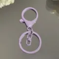 Lila Metall Schlüsselanhänger Hardware Set, Karabiner und Flachring für DIY Handwerk. - Karabiner-Dreiteiler / Hellviolett