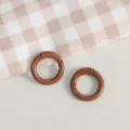 Zinc alloy spring ring round keychain clasp DIY handmade jewelry making accessories parts - Brown