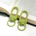33mm colorful metal snap hook keychain clasp U-shaped gate buckle DIY craft accessories - Fruit Green Gate Buckle