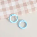Light blue spring rings for DIY crafts, snap hooks, keychain parts metal hardware. - Light Blue