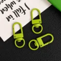 Green zinc alloy swivel keychain clasps 32mm bag hardware DIY craft lobster claw hooks - Fruit Green