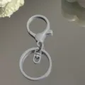 Grauer Metall Schlüsselanhänger dreiteiliges Set DIY Taschen Zubehör Hardware Basteln. - Karabiner-Dreiteiler / Grau