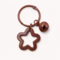 Brauner Stern Glocke Schlüsselanhänger Anhänger Ring DIY Handwerk Tasche Charm süß - Kaffee