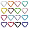 Colorful heart shaped aluminum alloy carabiner keychain for DIY crafts main display - Heart Buckle / Multicolor