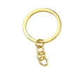 Anillo de llavero dorado de metal de 30mm con cuatro cadenas para accesorios de bolsos DIY. - Anillo Plano de 30mm con Cadena de 4 Eslabones / Dorado