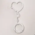 Weisser Herz Schluesselanhanger Metall Tasche Zubehoer DIY Anhanger Karabiner Haken. - Weiß